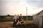 Возле палатки, Кураково, 1-й курс.