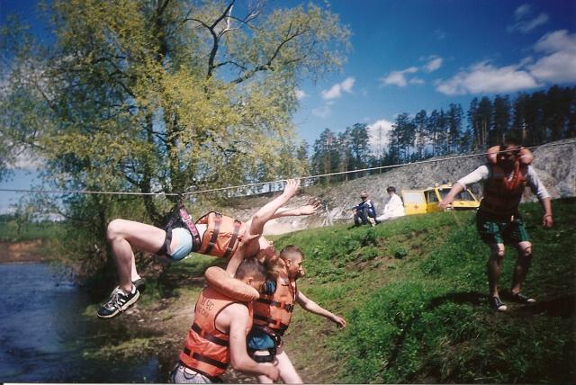 Веревочная переправа через Белую реку, Башкирия